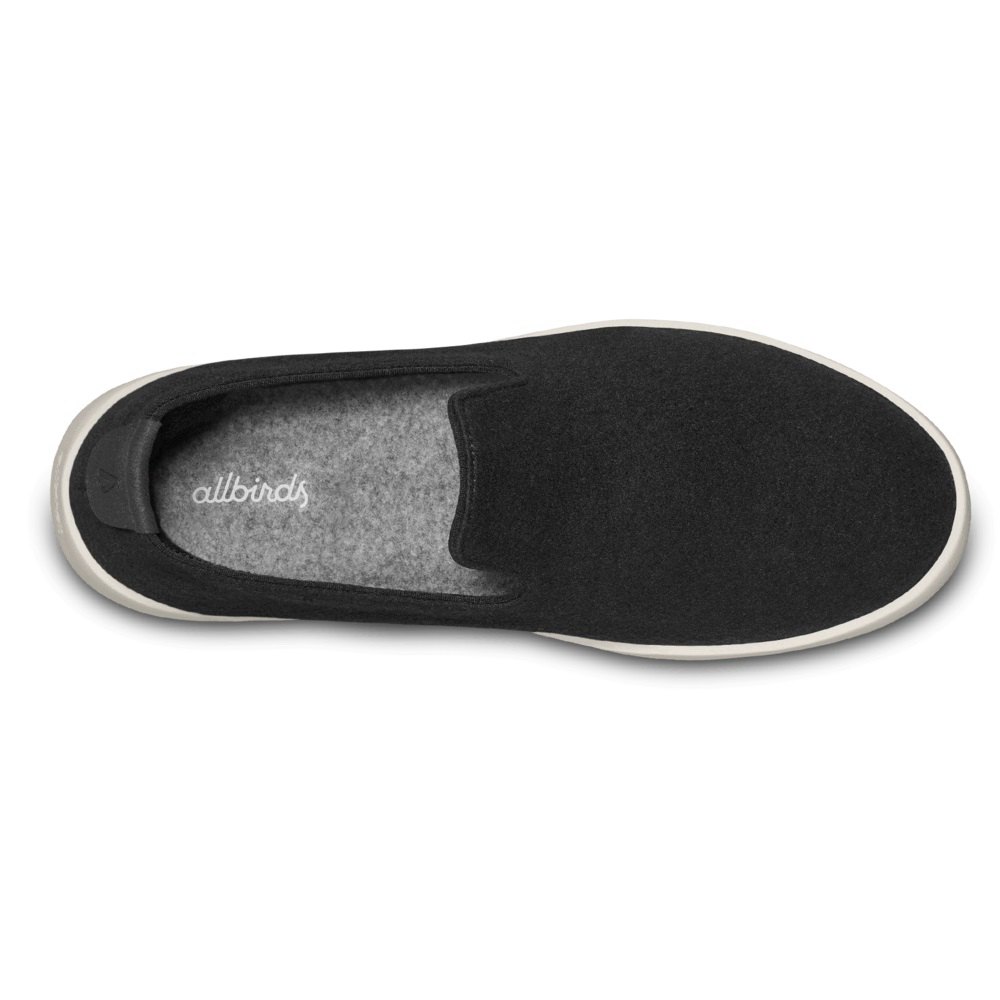 Allbirds Men\'s Slip-Ons Black - Wool Loungers - 08369NSOM